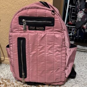 Steve Madden Blush Quilted Backpack